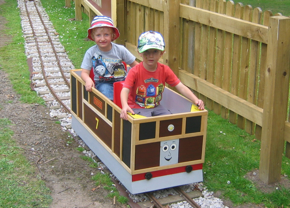 Andrew & Lewis enjoying the tram