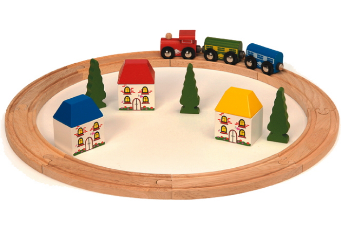 Bigjigs Wooden Railway - My First Train Set Bigjigs Train Sets R/BJT/MFT Bigjigs Wooden Railway - My First Train Set Bigjigs Train Sets R/BJT/MFT