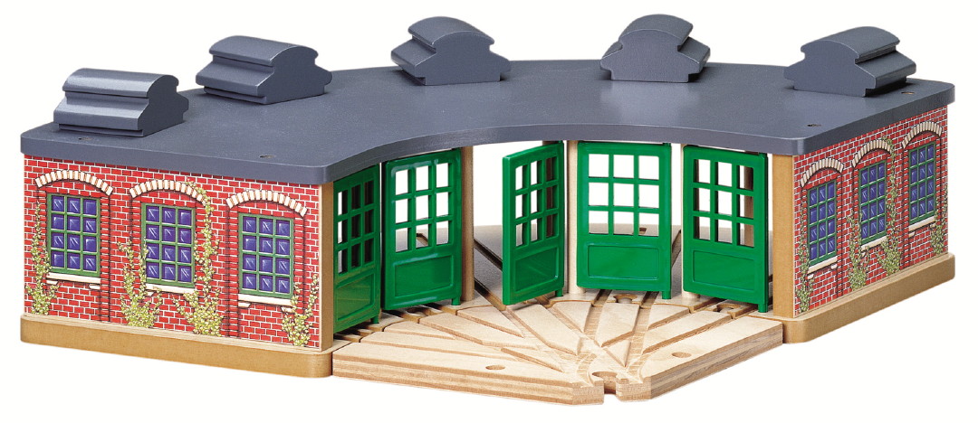 wooden engine shed