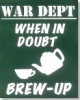 Replica Metal Sign War Dept Brew UP