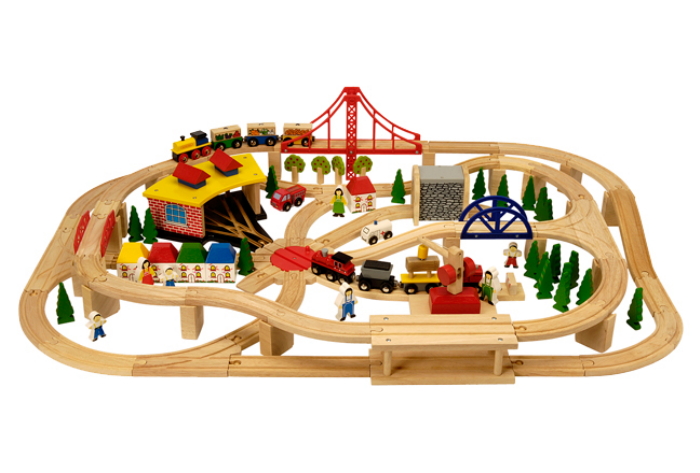 bigjigs wooden train set