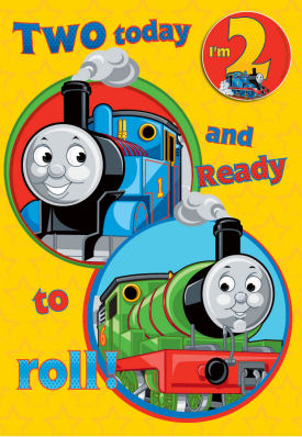An official Thomas Tank Engine birthday card from Pink & Greene.